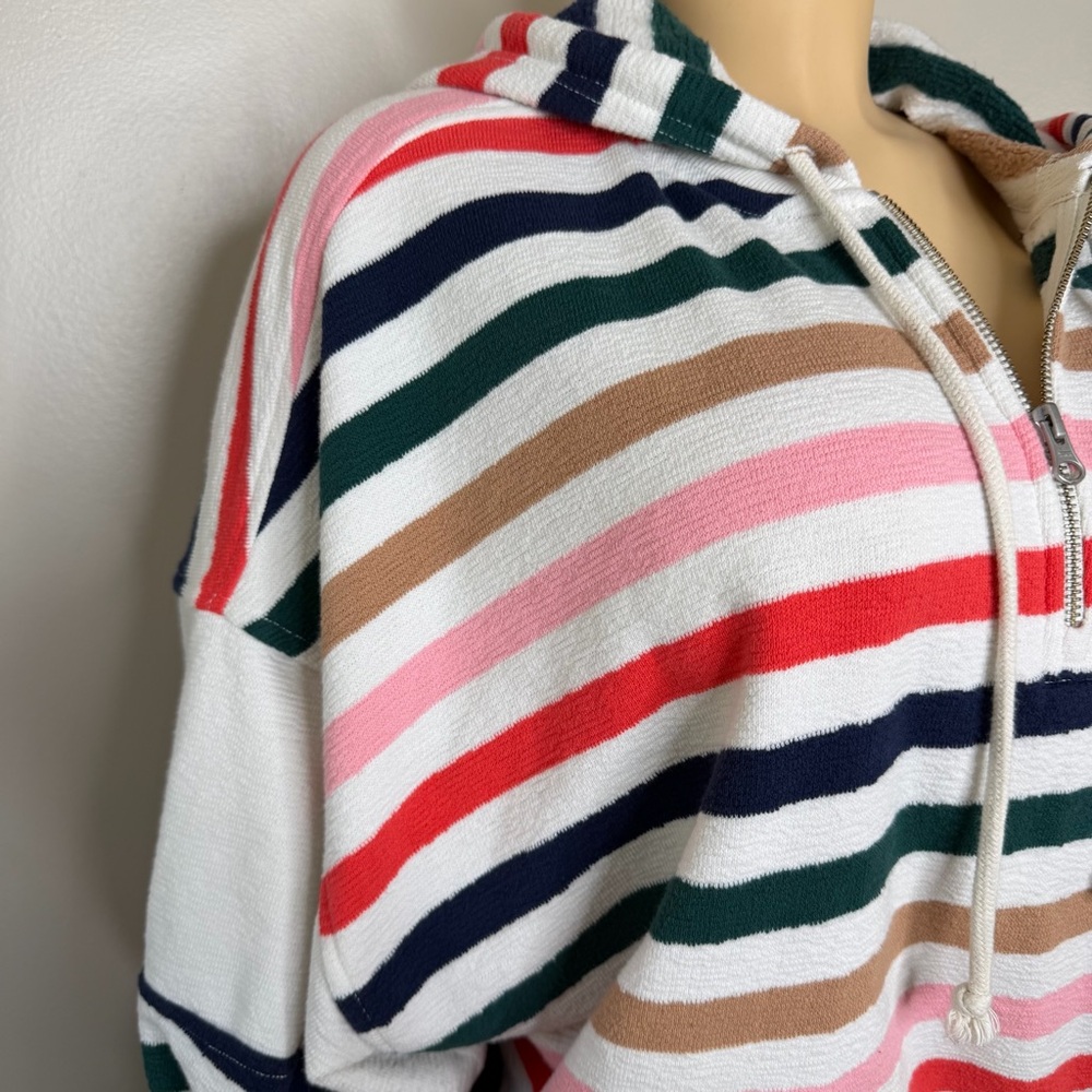 Aerie Always and Forever Colorful Striped Sweatshirt Size Large - Picture 5 of 11
